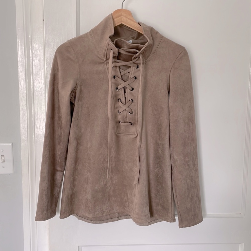 Astars Bella Mia Vegan Suede Sweatshirt Size XS